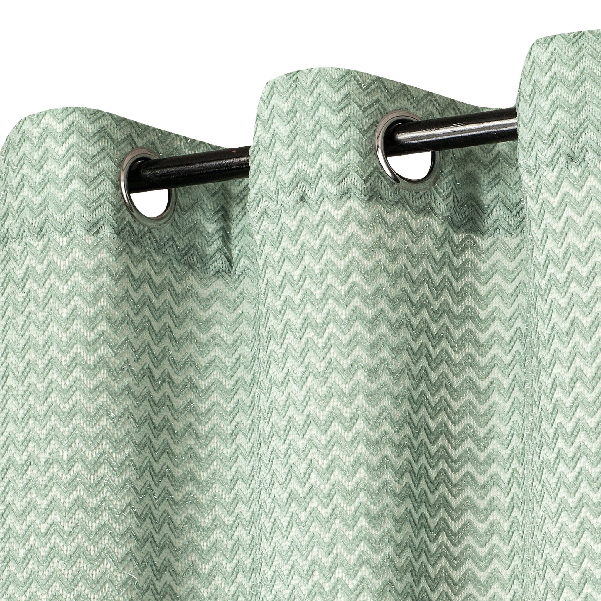 Imagen de cortina Cortina Visillo Translucido para Salón y Dormitorio, Estilo Moderno 140x260 cm 1 pieza en color Verde de Meishida